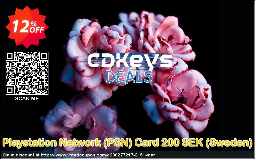 PS Network, PSN Card 200 SEK, Sweden  Coupon, discount Playstation Network (PSN) Card 200 SEK (Sweden) Deal. Promotion: Playstation Network (PSN) Card 200 SEK (Sweden) Exclusive offer 