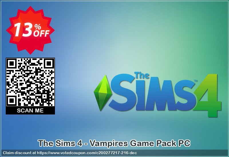 The Sims 4 - Vampires Game Pack PC voted-on promotion codes