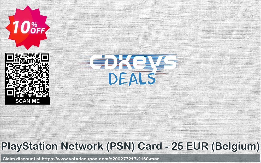 PS Network, PSN Card - 25 EUR, Belgium  Coupon Code Apr 2024, 10% OFF - VotedCoupon