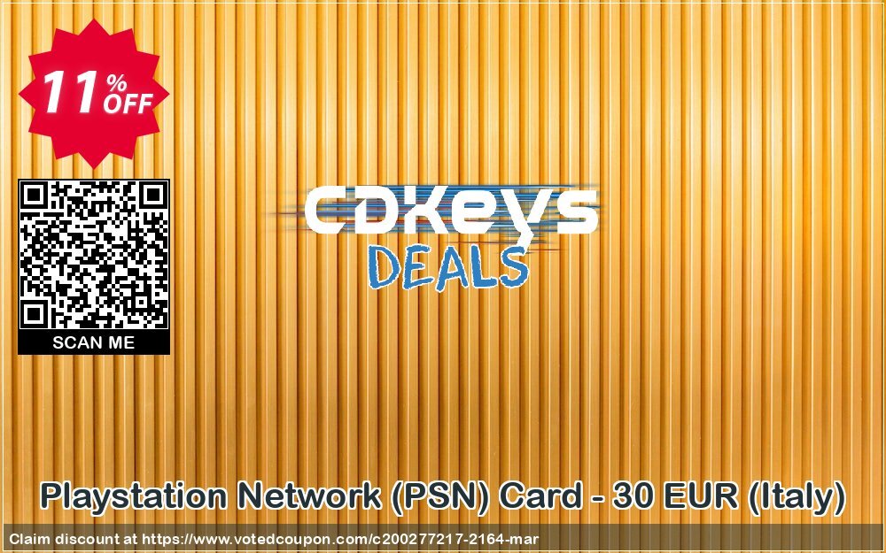 PS Network, PSN Card - 30 EUR, Italy  Coupon Code Apr 2024, 11% OFF - VotedCoupon