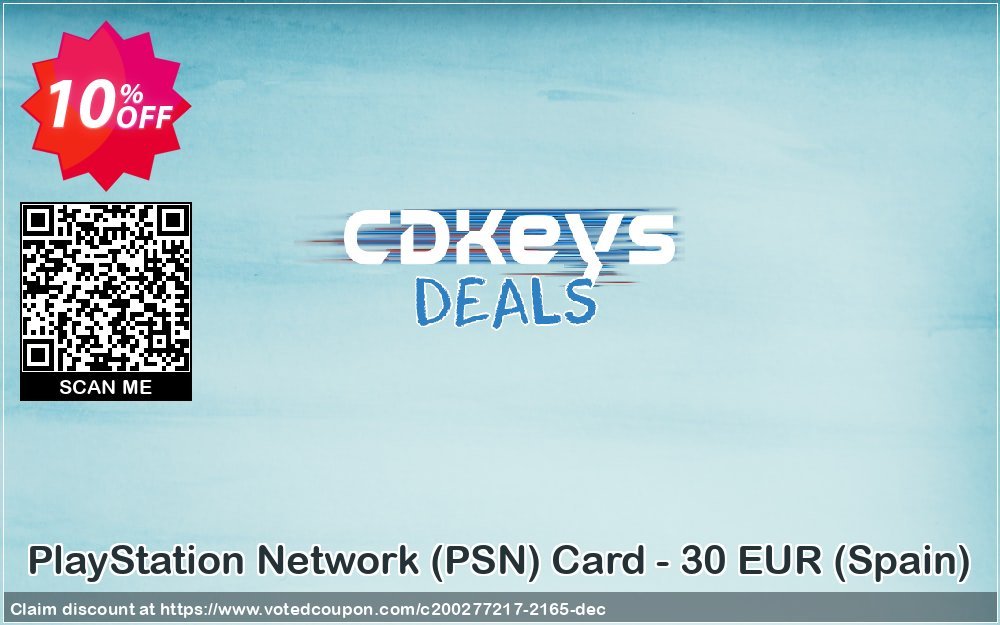 PS Network, PSN Card - 30 EUR, Spain  Coupon, discount PlayStation Network (PSN) Card - 30 EUR (Spain) Deal. Promotion: PlayStation Network (PSN) Card - 30 EUR (Spain) Exclusive offer 