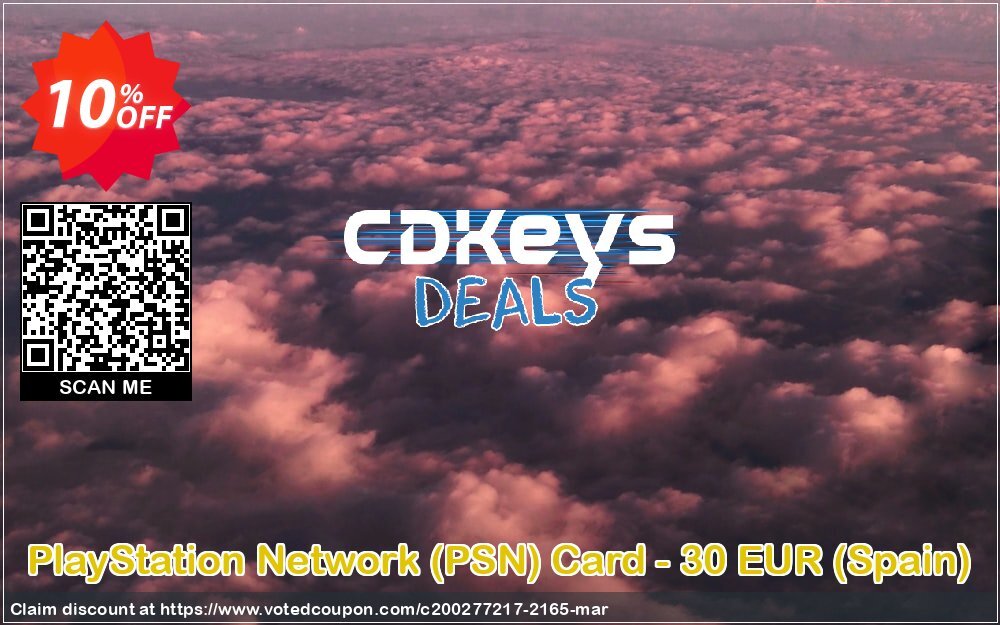 PS Network, PSN Card - 30 EUR, Spain  Coupon Code Apr 2024, 10% OFF - VotedCoupon