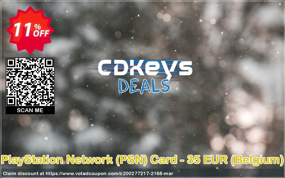 PS Network, PSN Card - 35 EUR, Belgium  Coupon Code Apr 2024, 11% OFF - VotedCoupon