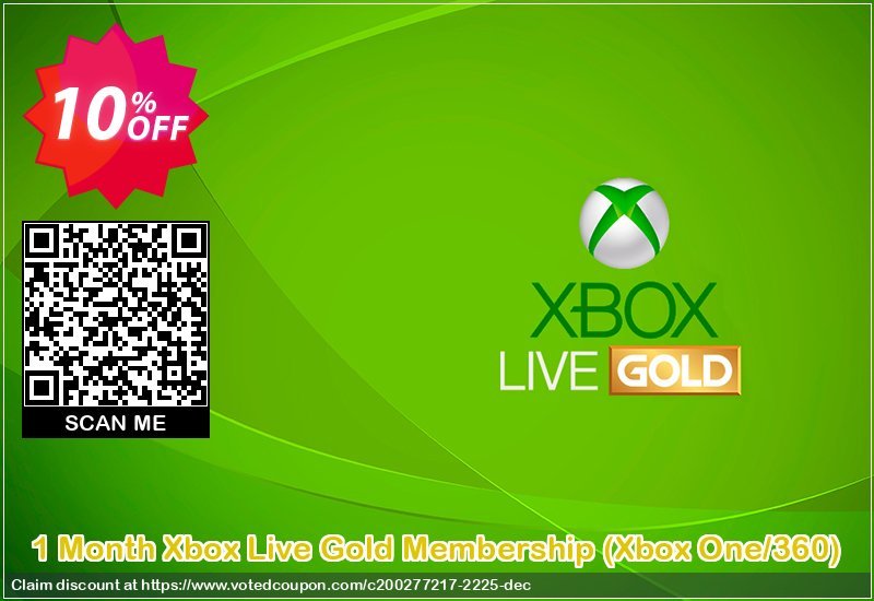 Monthly Xbox Live Gold Membership, Xbox One/360  Coupon Code Apr 2024, 10% OFF - VotedCoupon