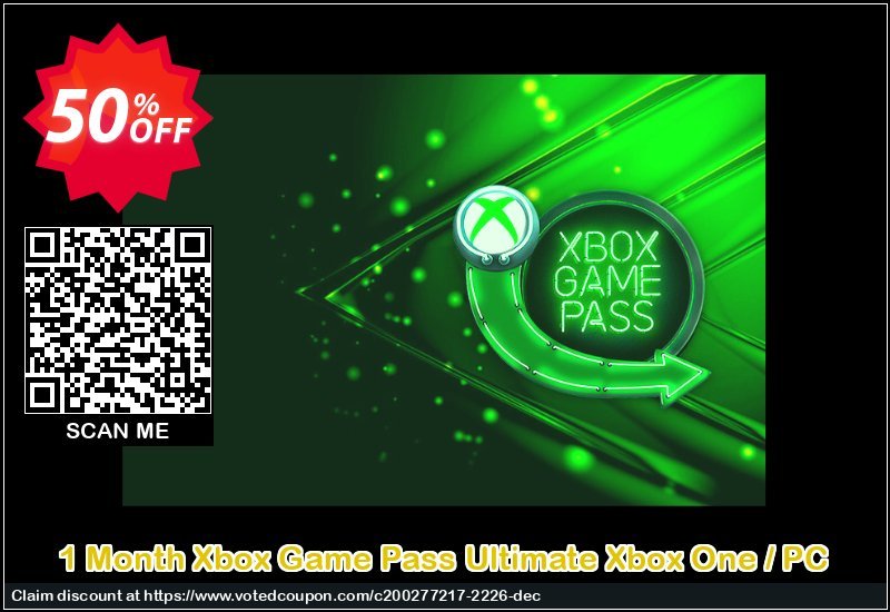 Monthly Xbox Game Pass Ultimate Xbox One / PC Coupon Code Apr 2024, 50% OFF - VotedCoupon