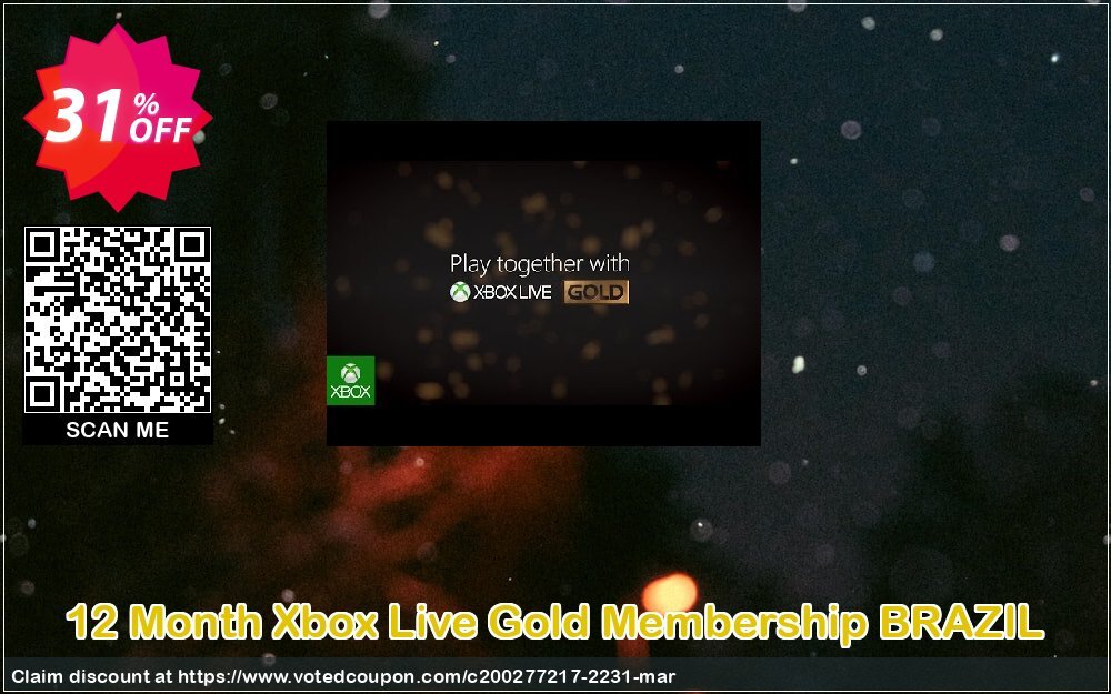 12 Month Xbox Live Gold Membership BRAZIL Coupon Code May 2024, 31% OFF - VotedCoupon