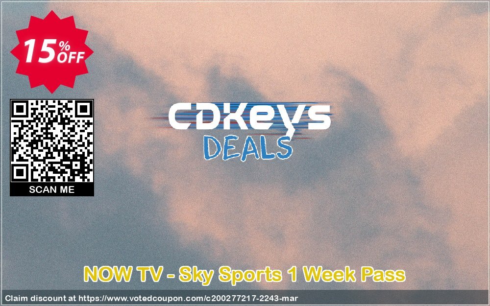 NOW TV - Sky Sports 1 Week Pass Coupon Code Apr 2024, 15% OFF - VotedCoupon