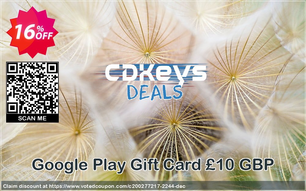 Google Play Gift Card £10 GBP Coupon Code May 2024, 16% OFF - VotedCoupon