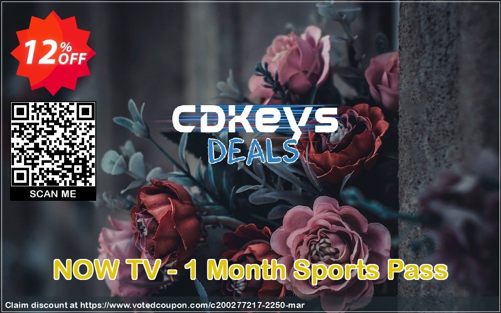 NOW TV - Monthly Sports Pass Coupon Code Apr 2024, 12% OFF - VotedCoupon