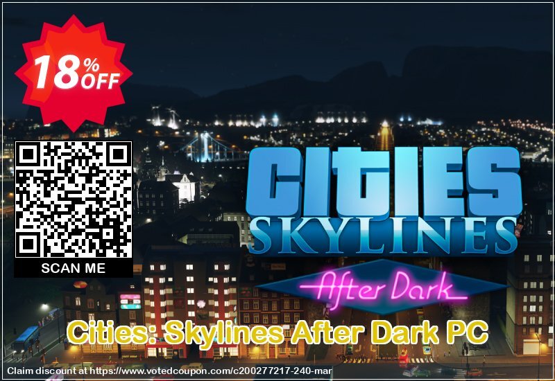 Cities: Skylines After Dark PC Coupon Code Apr 2024, 18% OFF - VotedCoupon