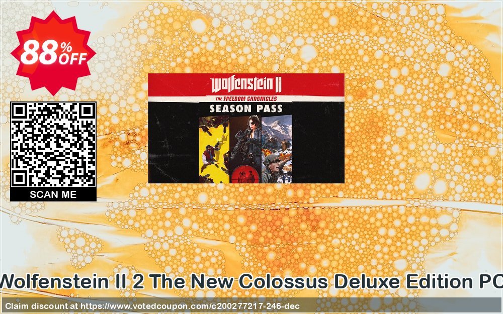 Wolfenstein II 2 The New Colossus Deluxe Edition PC voted-on promotion codes