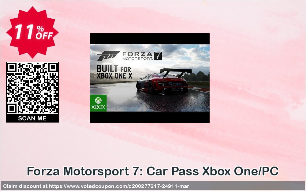 Forza Motorsport 7: Car Pass Xbox One/PC Coupon, discount Forza Motorsport 7: Car Pass Xbox One/PC Deal. Promotion: Forza Motorsport 7: Car Pass Xbox One/PC Exclusive offer 