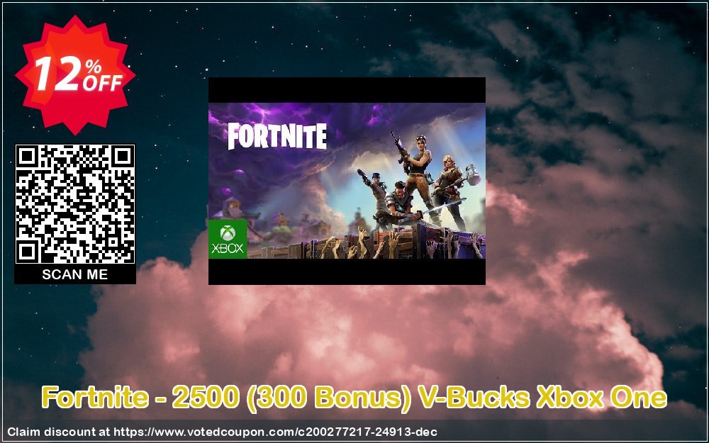 Fortnite - 2500, 300 Bonus V-Bucks Xbox One Coupon Code May 2024, 12% OFF - VotedCoupon