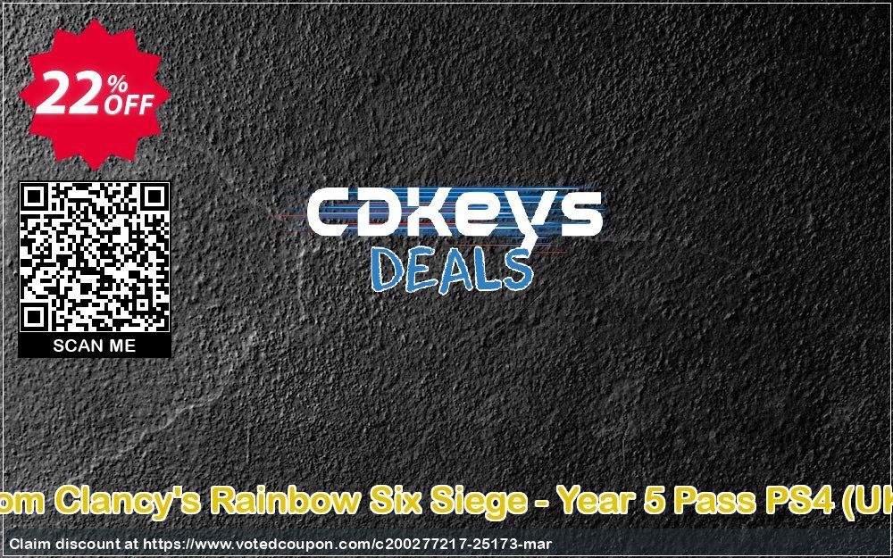 Tom Clancy's Rainbow Six Siege - Year 5 Pass PS4, UK  Coupon, discount Tom Clancy's Rainbow Six Siege - Year 5 Pass PS4 (UK) Deal. Promotion: Tom Clancy's Rainbow Six Siege - Year 5 Pass PS4 (UK) Exclusive offer 