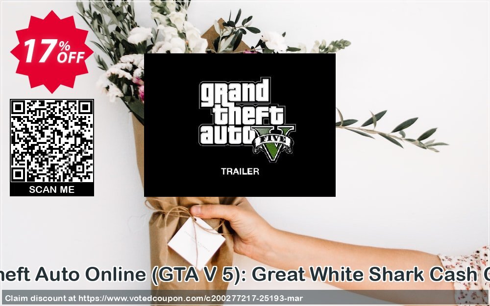 Grand Theft Auto Online, GTA V 5 : Great White Shark Cash Card PS4