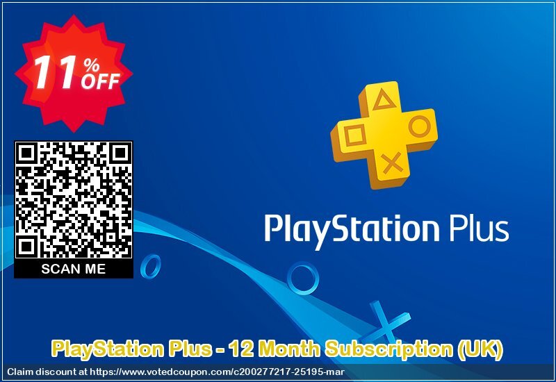 PS Plus - 12 Month Subscription, UK  Coupon, discount PlayStation Plus - 12 Month Subscription (UK) Deal. Promotion: PlayStation Plus - 12 Month Subscription (UK) Exclusive offer 