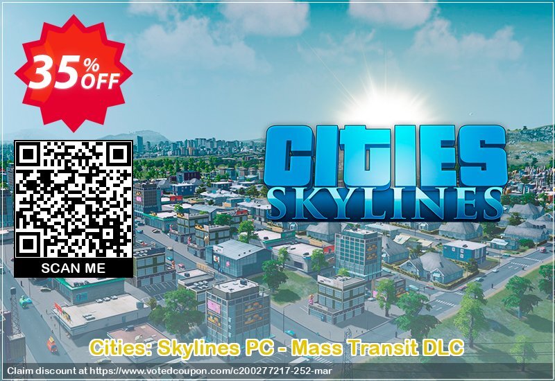 Cities: Skylines PC - Mass Transit DLC voted-on promotion codes