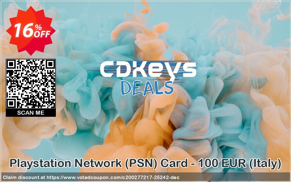 PS Network, PSN Card - 100 EUR, Italy  Coupon Code Apr 2024, 16% OFF - VotedCoupon