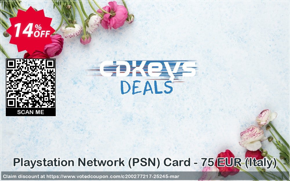 PS Network, PSN Card - 75 EUR, Italy  Coupon Code Apr 2024, 14% OFF - VotedCoupon