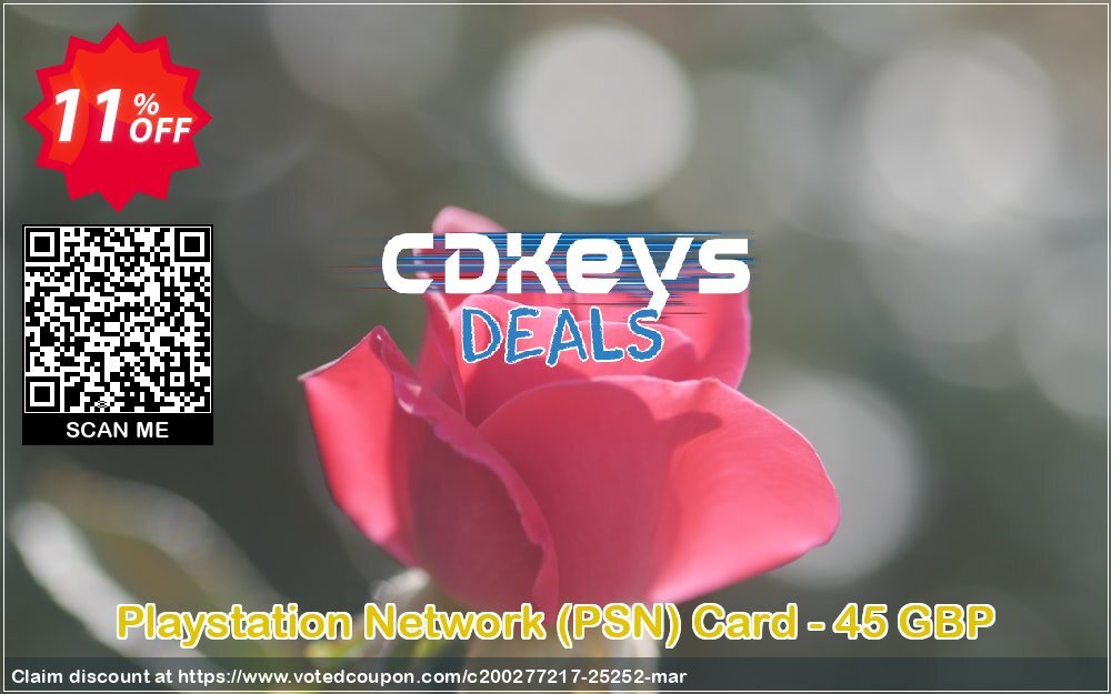 PS Network, PSN Card - 45 GBP Coupon Code Jun 2024, 11% OFF - VotedCoupon