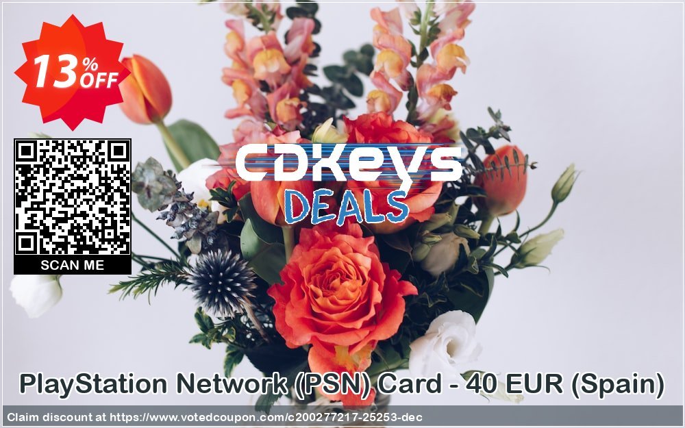 PS Network, PSN Card - 40 EUR, Spain  Coupon Code Apr 2024, 13% OFF - VotedCoupon
