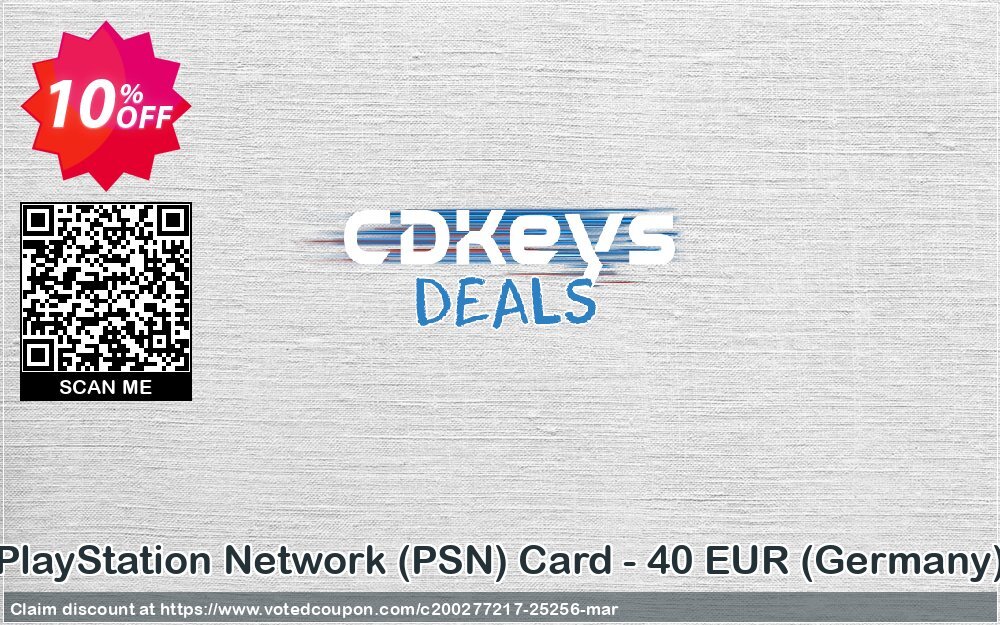 PS Network, PSN Card - 40 EUR, Germany 