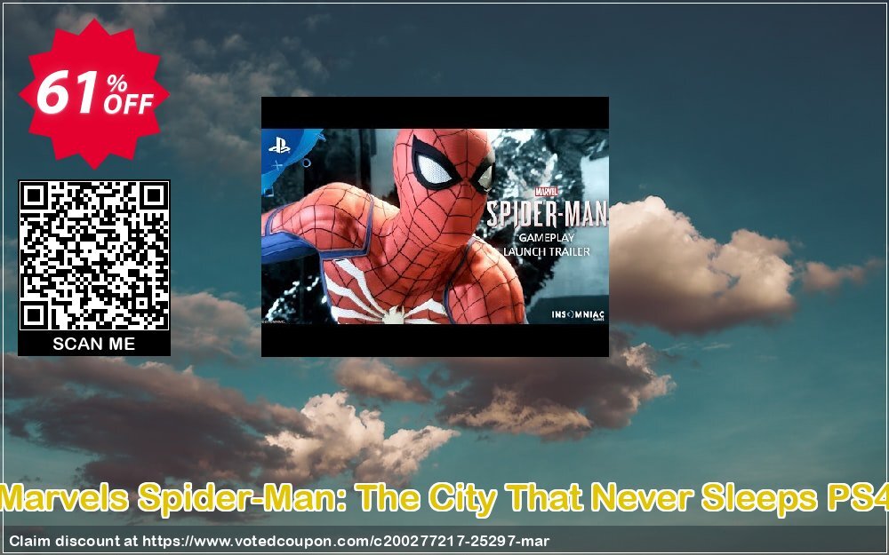 Marvels Spider-Man: The City That Never Sleeps PS4 Coupon, discount Marvels Spider-Man: The City That Never Sleeps PS4 Deal. Promotion: Marvels Spider-Man: The City That Never Sleeps PS4 Exclusive offer 