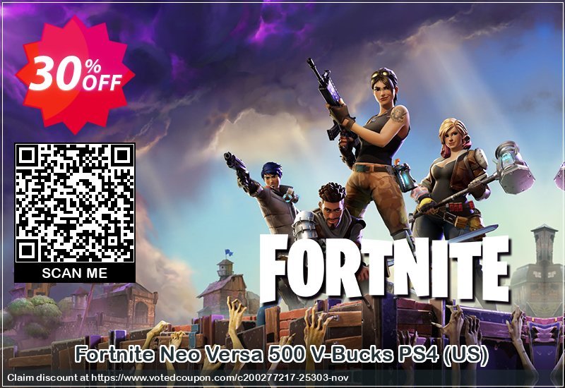 Fortnite Neo Versa 500 V-Bucks PS4, US  Coupon, discount Fortnite Neo Versa 500 V-Bucks PS4 (US) Deal. Promotion: Fortnite Neo Versa 500 V-Bucks PS4 (US) Exclusive offer 