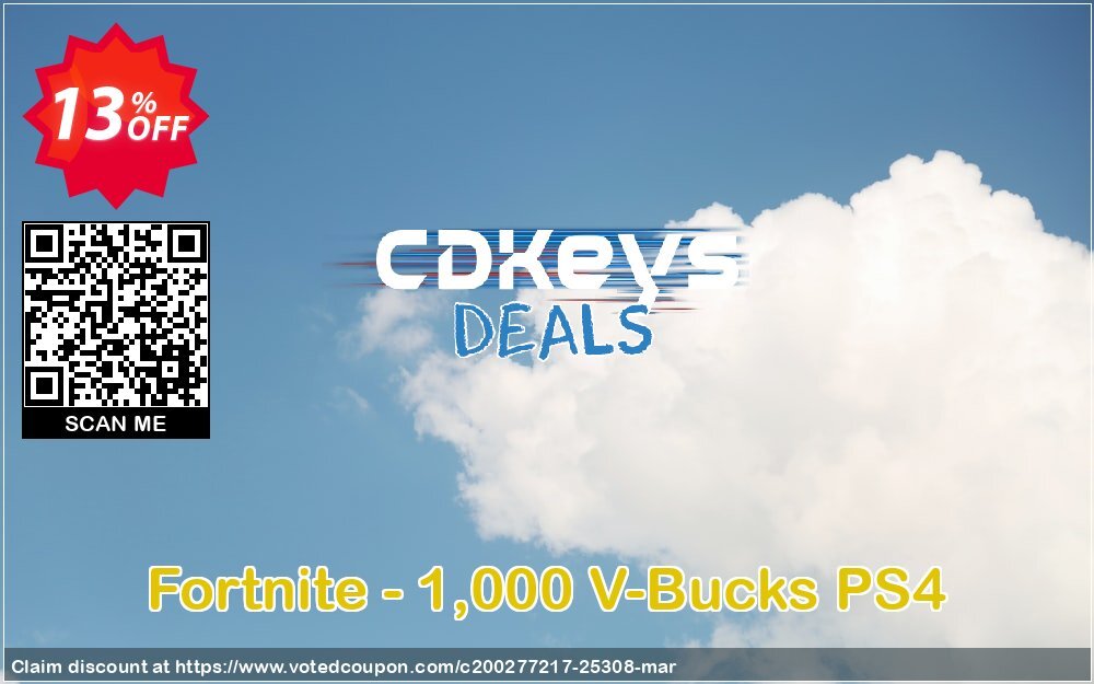 Fortnite - 1,000 V-Bucks PS4 Coupon Code Apr 2024, 13% OFF - VotedCoupon