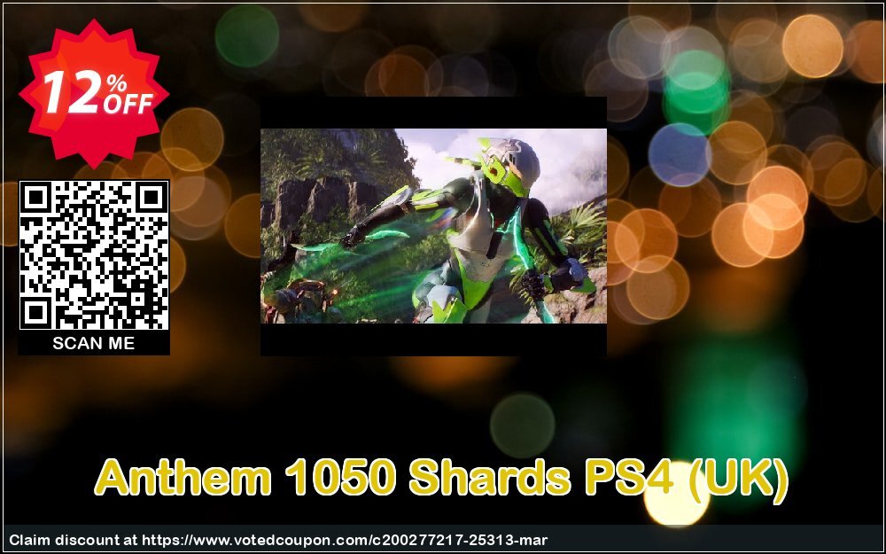 Anthem 1050 Shards PS4, UK  Coupon Code May 2024, 12% OFF - VotedCoupon