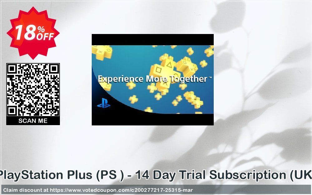 PS Plus, PS  - 14 Day Trial Subscription, UK  Coupon Code May 2024, 18% OFF - VotedCoupon