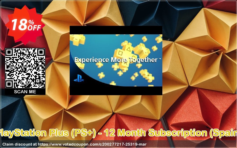 PS Plus, PS+ - 12 Month Subscription, Spain  Coupon Code Apr 2024, 18% OFF - VotedCoupon