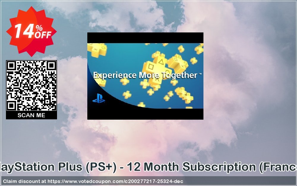 PS Plus, PS+ - 12 Month Subscription, France  Coupon Code Apr 2024, 14% OFF - VotedCoupon