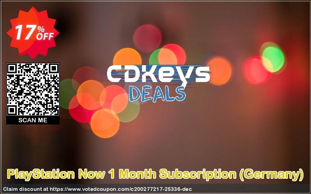 PS Now Monthly Subscription, Germany  Coupon, discount PlayStation Now 1 Month Subscription (Germany) Deal. Promotion: PlayStation Now 1 Month Subscription (Germany) Exclusive offer 