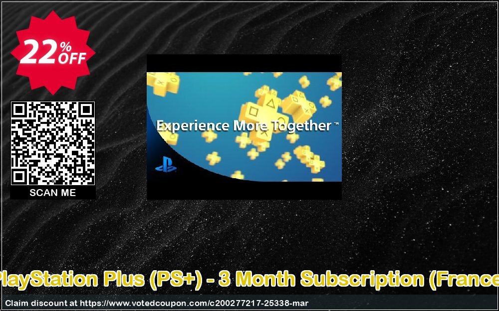 PS Plus, PS+ - 3 Month Subscription, France  Coupon Code Apr 2024, 22% OFF - VotedCoupon