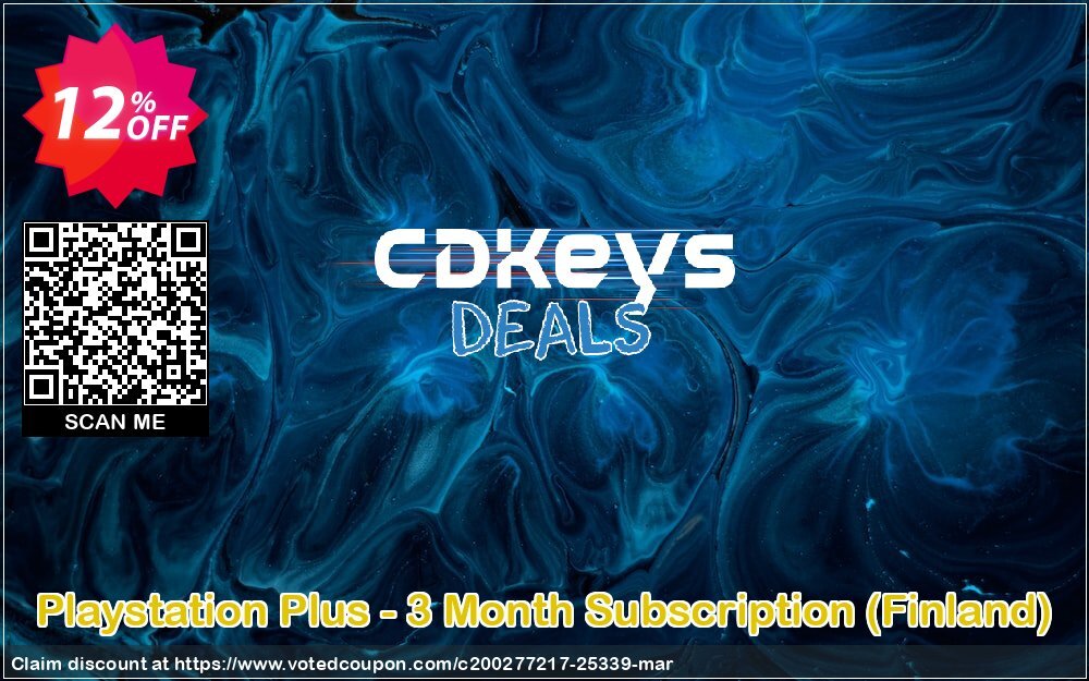 PS Plus - 3 Month Subscription, Finland  Coupon, discount Playstation Plus - 3 Month Subscription (Finland) Deal. Promotion: Playstation Plus - 3 Month Subscription (Finland) Exclusive offer 