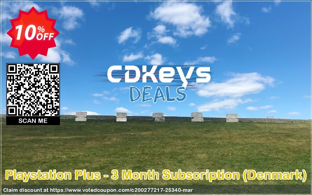 PS Plus - 3 Month Subscription, Denmark  Coupon, discount Playstation Plus - 3 Month Subscription (Denmark) Deal. Promotion: Playstation Plus - 3 Month Subscription (Denmark) Exclusive offer 