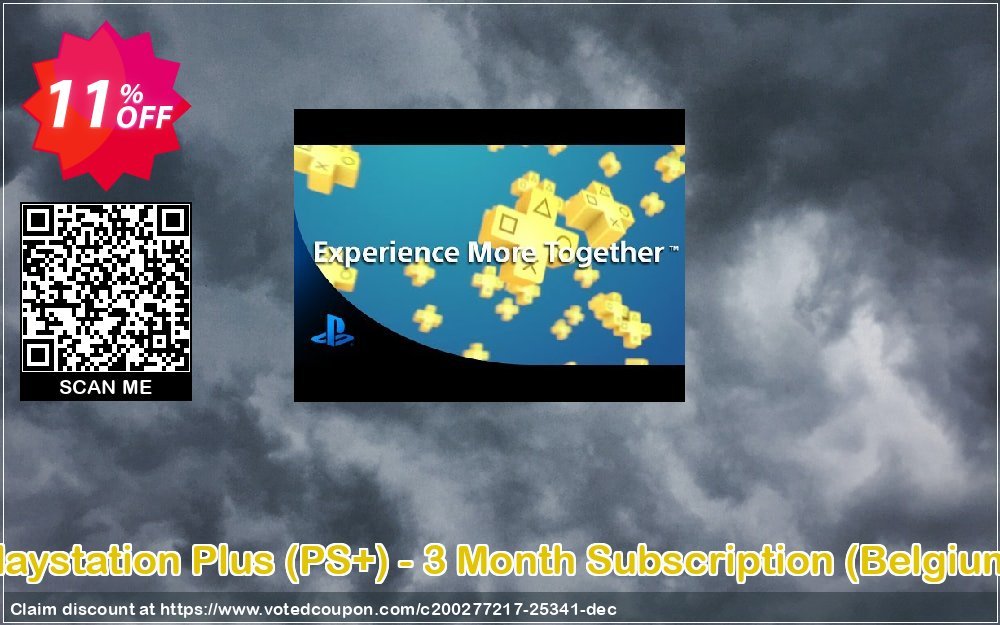 PS Plus, PS+ - 3 Month Subscription, Belgium  Coupon, discount Playstation Plus (PS+) - 3 Month Subscription (Belgium) Deal. Promotion: Playstation Plus (PS+) - 3 Month Subscription (Belgium) Exclusive offer 
