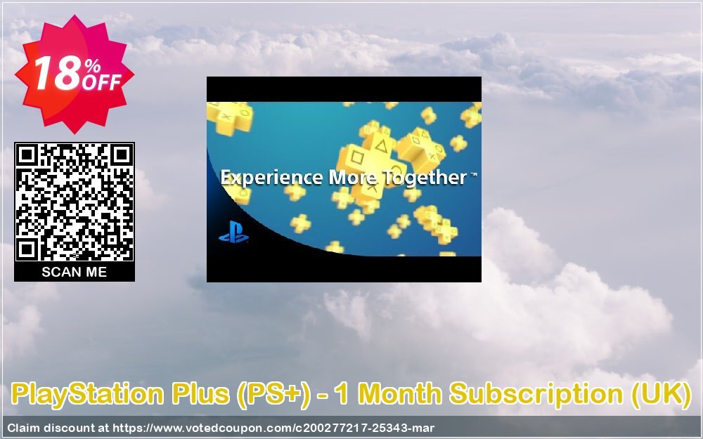 PS Plus, PS+ - Monthly Subscription, UK  Coupon Code Apr 2024, 18% OFF - VotedCoupon