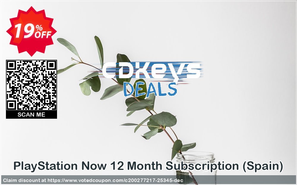 PS Now 12 Month Subscription, Spain  Coupon, discount PlayStation Now 12 Month Subscription (Spain) Deal. Promotion: PlayStation Now 12 Month Subscription (Spain) Exclusive offer 