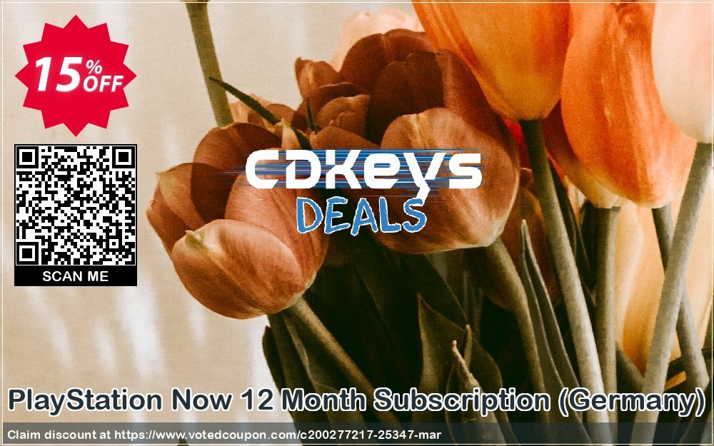 PS Now 12 Month Subscription, Germany  Coupon, discount PlayStation Now 12 Month Subscription (Germany) Deal. Promotion: PlayStation Now 12 Month Subscription (Germany) Exclusive offer 