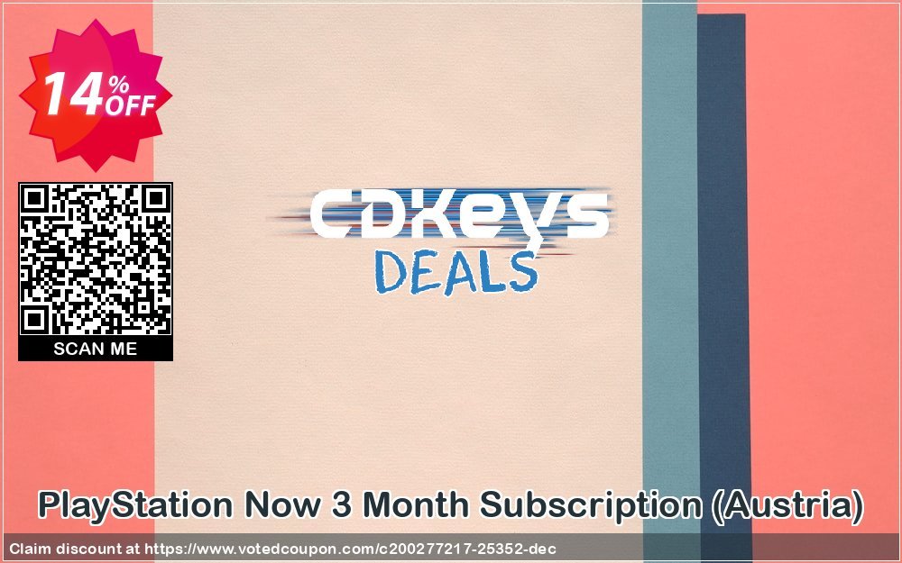 PS Now 3 Month Subscription, Austria  Coupon, discount PlayStation Now 3 Month Subscription (Austria) Deal. Promotion: PlayStation Now 3 Month Subscription (Austria) Exclusive offer 