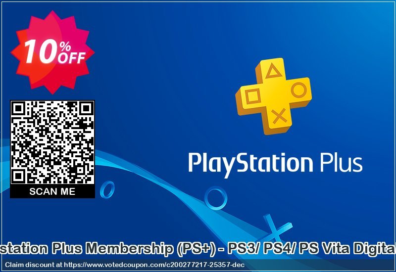 3 Month PS Plus Membership, PS+ - PS3/ PS4/ PS Vita Digital Code, USA  Coupon, discount 3 Month Playstation Plus Membership (PS+) - PS3/ PS4/ PS Vita Digital Code (USA) Deal. Promotion: 3 Month Playstation Plus Membership (PS+) - PS3/ PS4/ PS Vita Digital Code (USA) Exclusive offer 