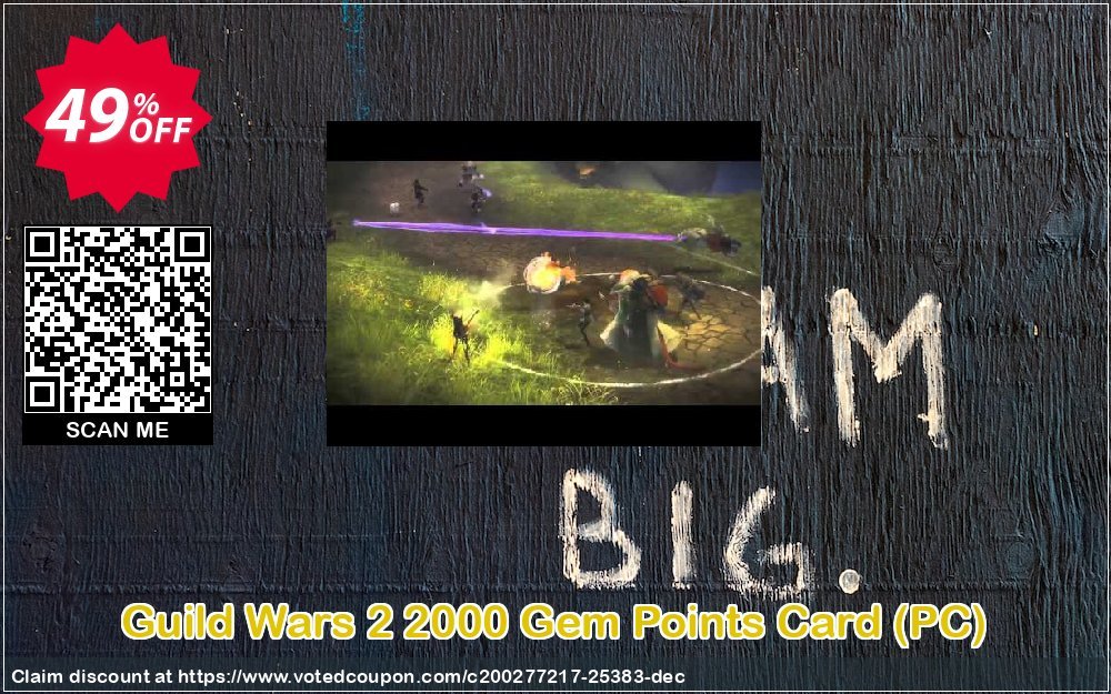 Guild Wars 2 2000 Gem Points Card, PC  Coupon Code Apr 2024, 49% OFF - VotedCoupon