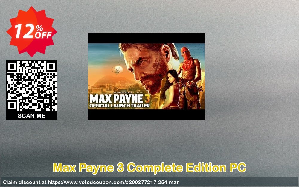 Max Payne 3 Complete Edition PC Coupon, discount Max Payne 3 Complete Edition PC Deal. Promotion: Max Payne 3 Complete Edition PC Exclusive offer 