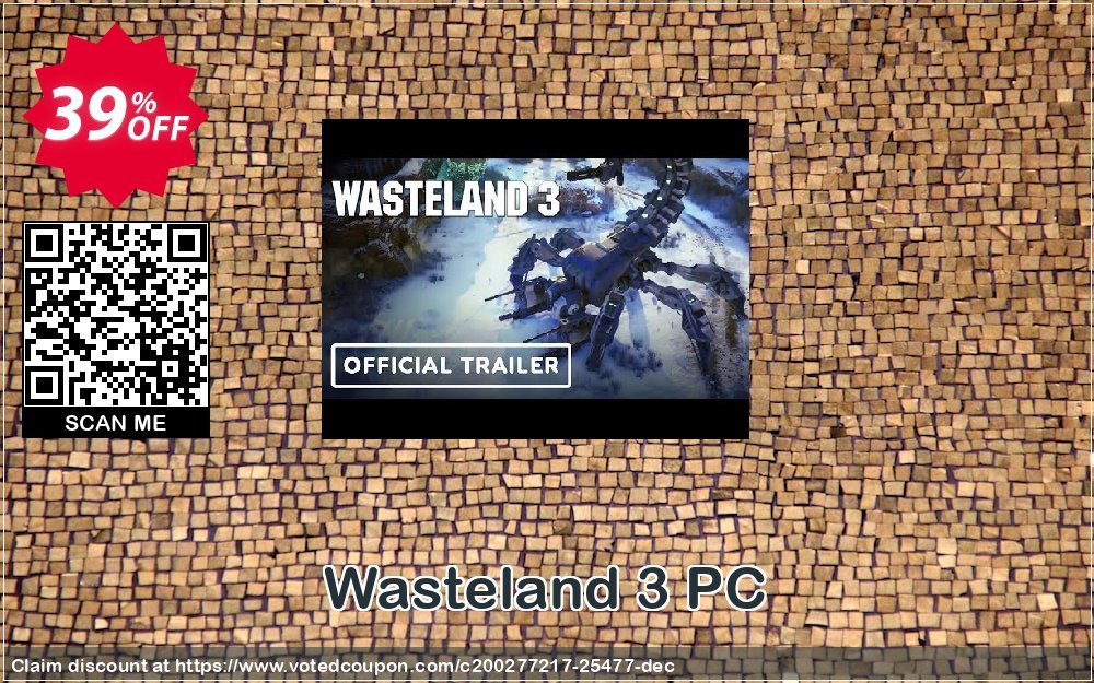 Wasteland 3 PC Coupon, discount Wasteland 3 PC Deal. Promotion: Wasteland 3 PC Exclusive offer 