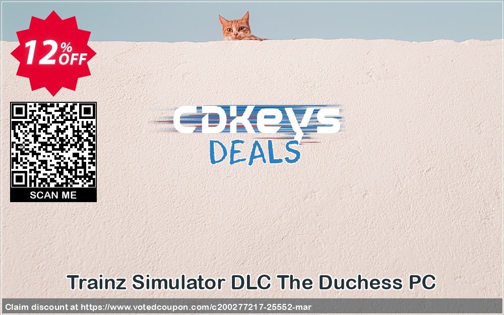 Trainz Simulator DLC The Duchess PC Coupon, discount Trainz Simulator DLC The Duchess PC Deal. Promotion: Trainz Simulator DLC The Duchess PC Exclusive offer 