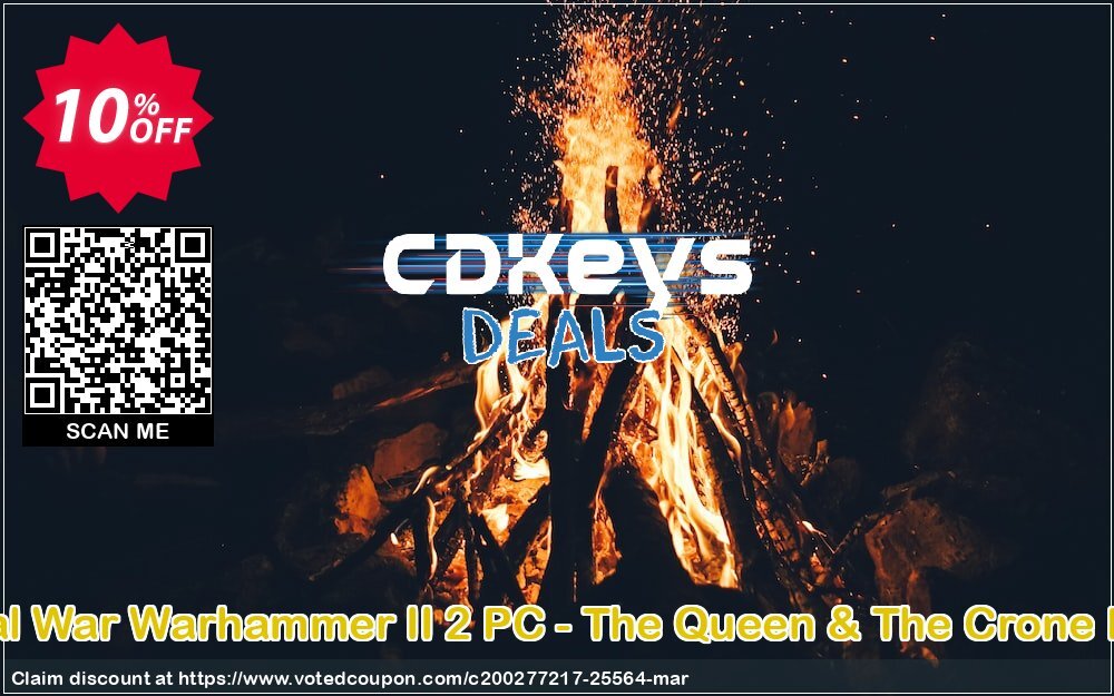 Total War Warhammer II 2 PC - The Queen & The Crone DLC Coupon, discount Total War Warhammer II 2 PC - The Queen & The Crone DLC Deal. Promotion: Total War Warhammer II 2 PC - The Queen & The Crone DLC Exclusive offer 