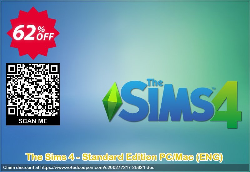 The Sims 4 - Standard Edition PC/MAC, ENG  Coupon Code Apr 2024, 62% OFF - VotedCoupon
