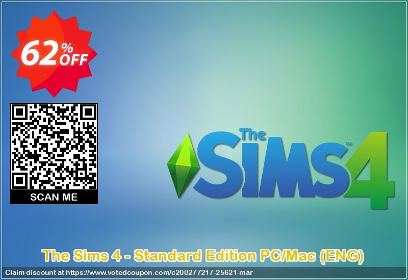 The Sims 4 - Standard Edition PC/MAC, ENG  Coupon Code Apr 2024, 62% OFF - VotedCoupon